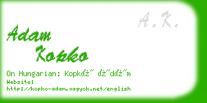 adam kopko business card